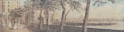 Vista del ponte di Blackfriars, da York Terrace, 1786 da English School